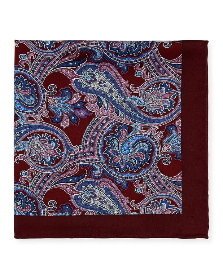 Men's Paisley-print Silk Pocket