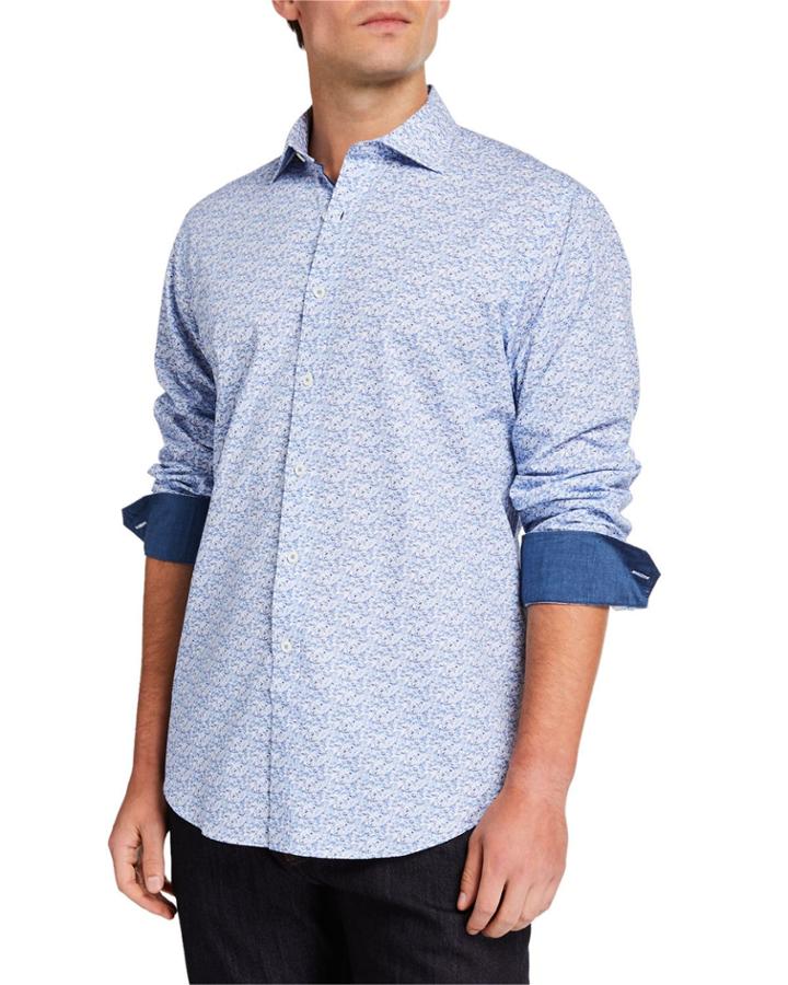 Men's Classic-fit Printed Long-sleeve