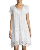 Crochet-trim Cotton-blend