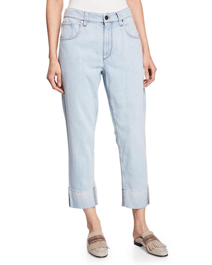Acid-washed Straight-leg Jeans