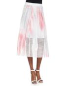 Bloom Eyelet Circle Skirt, Pink/multicolor