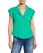 Jenna Button-front W/ Shirred