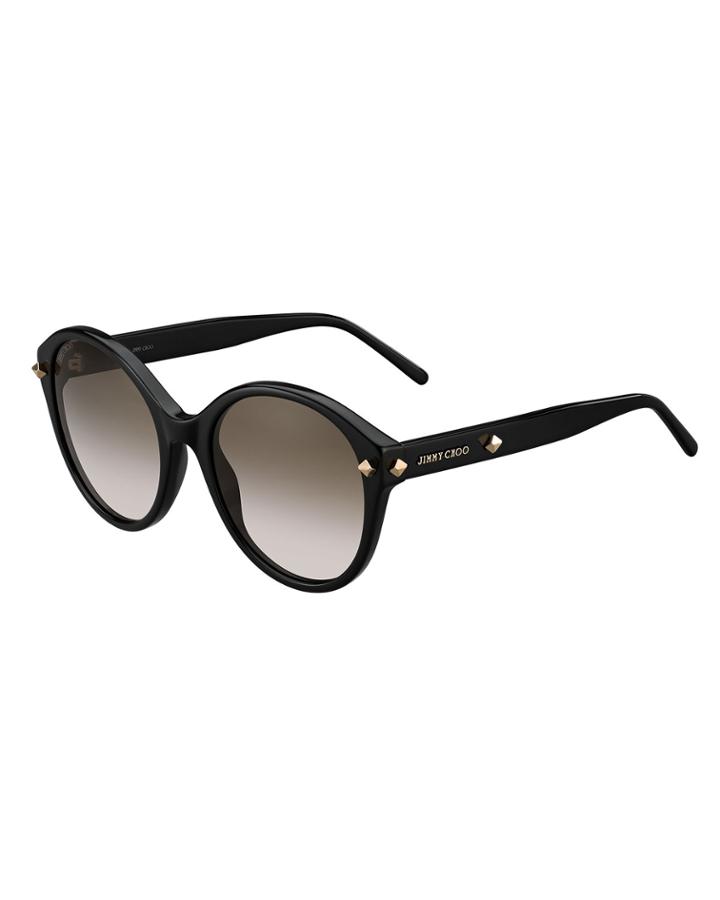More Studded Cat-eye Sunglasses, Black