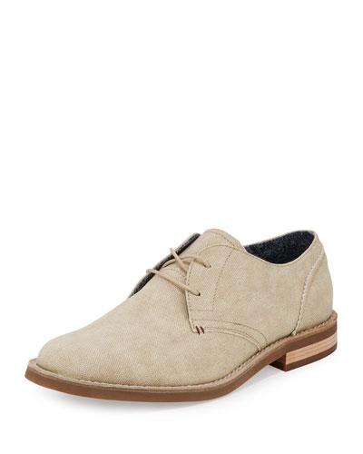 Waylon Canvas Lace-up Oxford, Beige