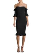 Pintuck Off-the-shoulder