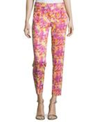 Slim-fit Ankle Pants, Orange
