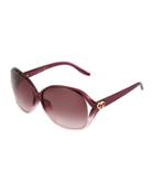 Gg-heart Ombre Sunglasses, Violet