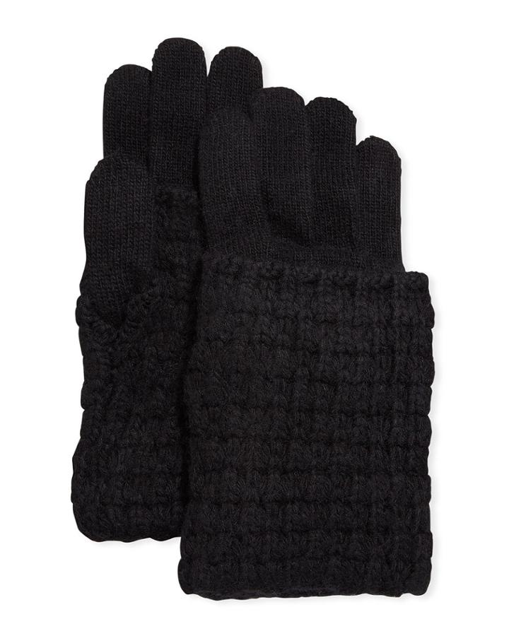 Minerva Jersey Popcorn-stitch Gloves