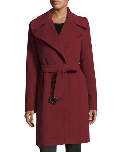 Core Wool-blend Belted Wrap Coat