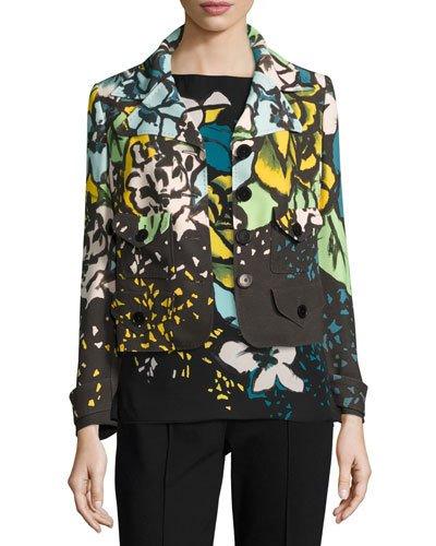 Bane Aquarelle Floral Place Print Jacket, Fantasy