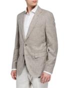 Men's Cotton-blend Sport Coat W/ Elbow Patches, Tan