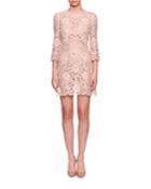 3/4-sleeve Lace Cocktail Dress