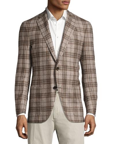 Wool-blend Plaid
