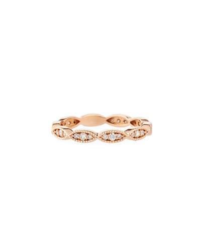 18k Rose Gold Diamond Marquise Eternity Band Ring