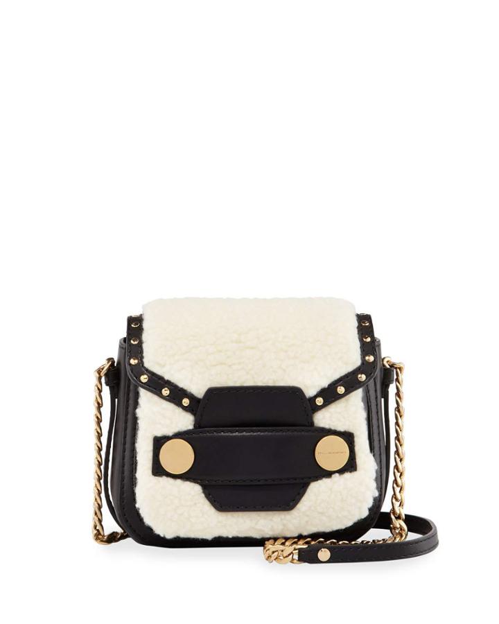Alter Shearling Fur Free Fur Shoulder Bag, Off White
