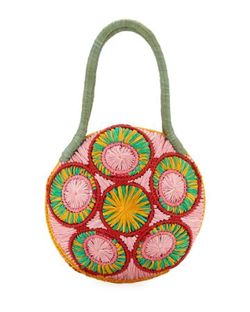 Saba Straw Circle Top-handle Bag
