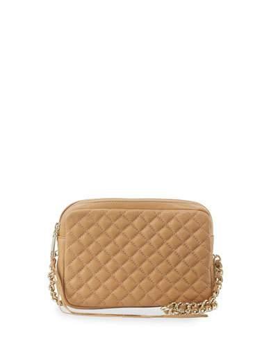 Flirty Leather Crossbody Bag, Tan