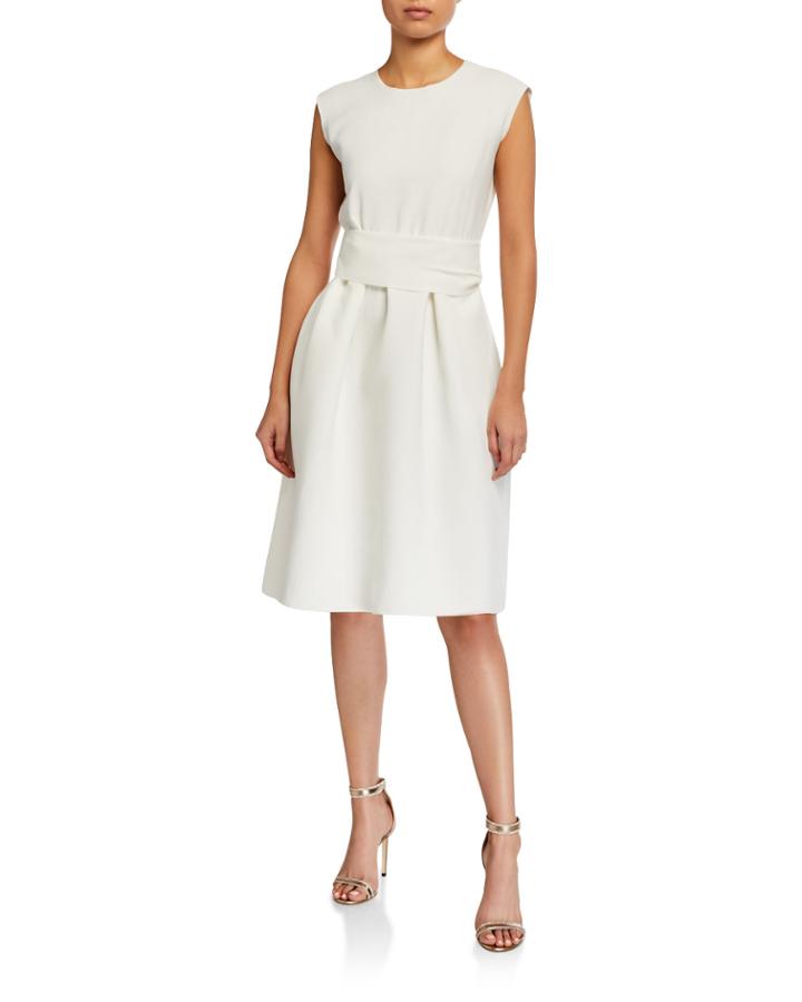 Cap-sleeve A-line Dress