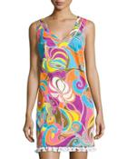 Zaylee Graphic-print Shift Dress,