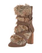 Alberta Furry Ankle Bootie