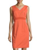 Nadine Sleeveless Sheath Dress, Flare