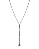 Diamond Bead Y-drop Necklace