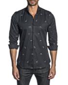 Men's Long-sleeve Dinosaur Skeleton Print