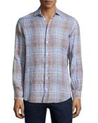 Plaid-print Linen Sport