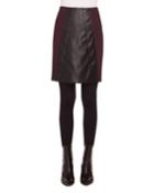 Short Napa Leather/jersey A-line