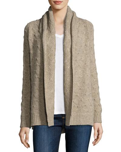 Tuck-stitch Knit Cardigan