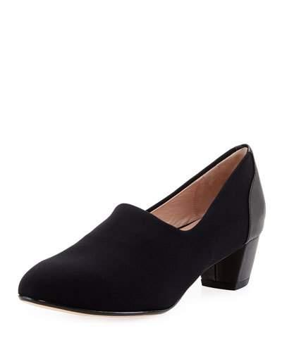 Fiona Stretch Low-heel Pump, Black