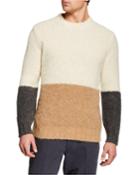 Men's Colorblock Wool/cashmere Blend