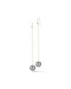 Tahitian Pearl & Diamond Chain Drop Earrings