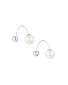 12mm Pearl & Wire Earrings, White