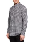 Men's Long-sleeve Textured Gingham