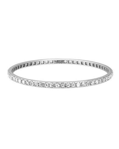 Metro 18k White Gold Diamond Bangle Bracelet
