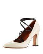 Patent Leather Ankle-wrap Pumps