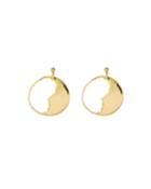 Large Moon Hoop Earrings