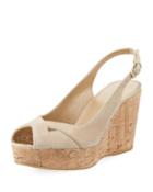 Vent Suede Platform Slingback