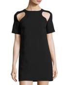 Notre Dame Cutout Shift Dress, Black