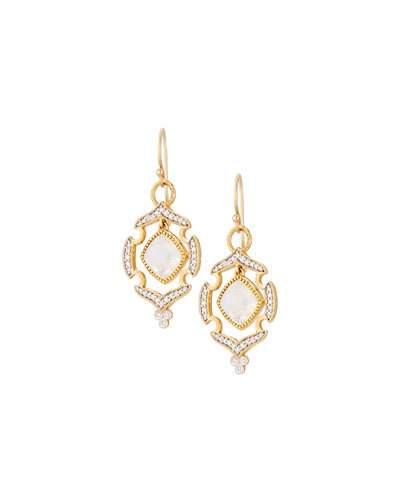 Malta 18k Moonstone & Diamond Dangle & Drop Earrings