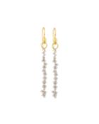 Provence Champagne Linear Diamond Drop Earrings In 18k Yellow Gold