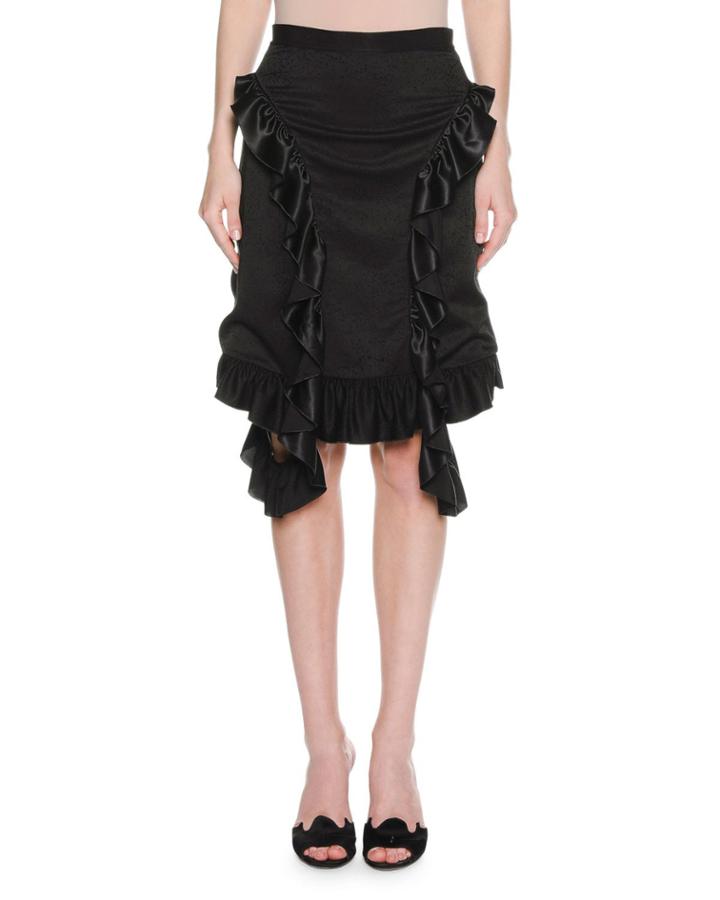 Ruffle-trim Viscose