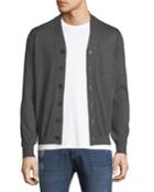 Men's Cashmere Button-front Cardigan