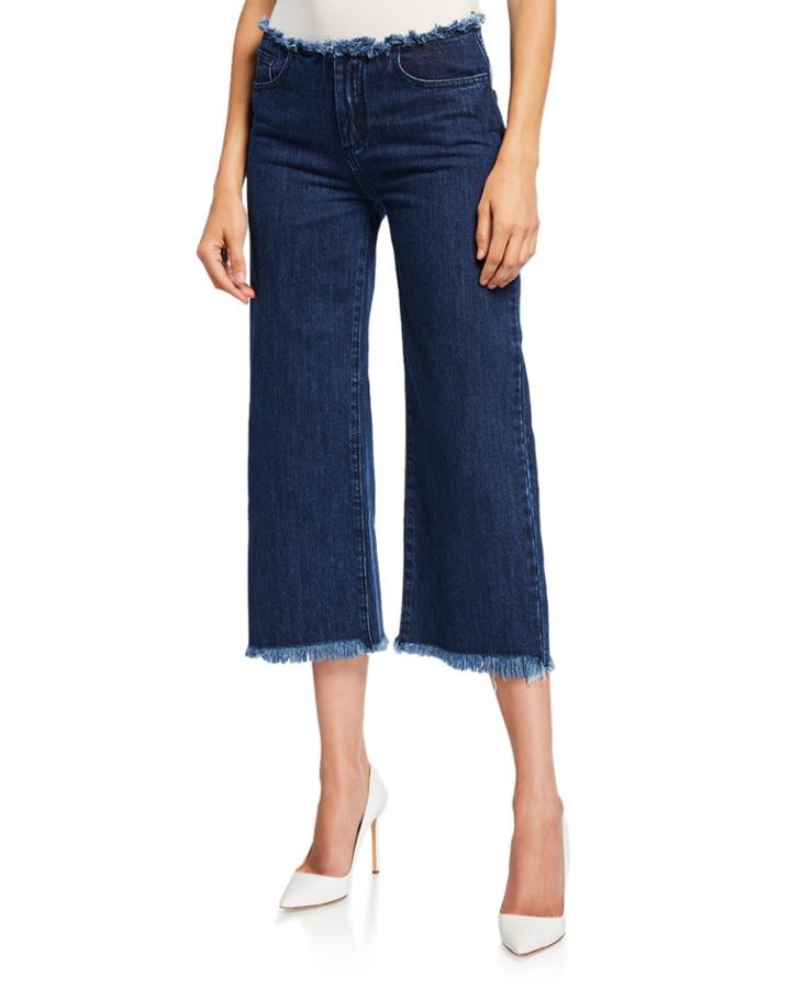 Lorainne Frayed Cropped Jeans