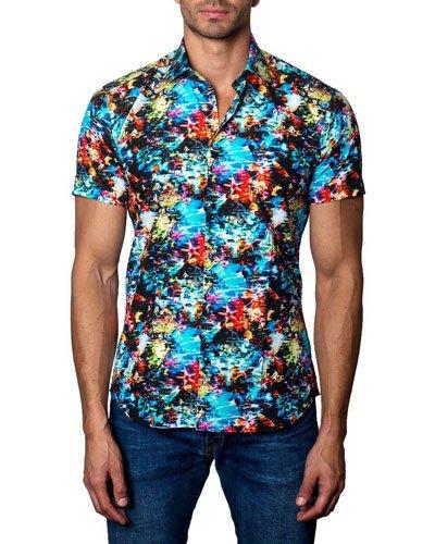 Graphic Ocean-print Short-sleeve
