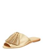 Kiki Flat Tasseled Leather
