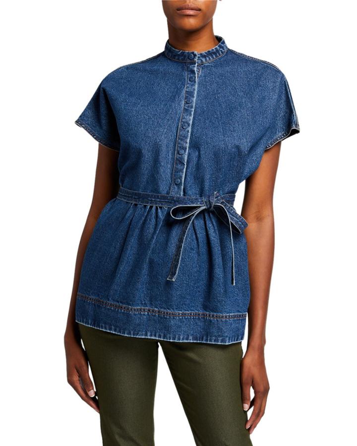 Belted Denim Tunic