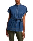 Belted Denim Tunic