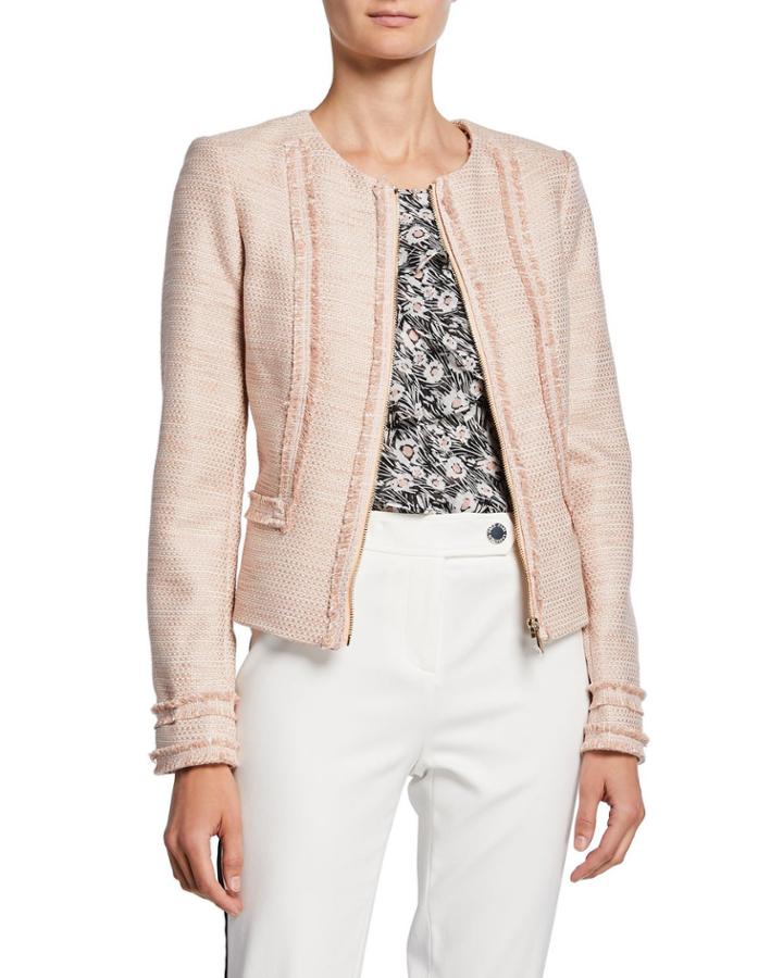 Tweed-fringe Jacket